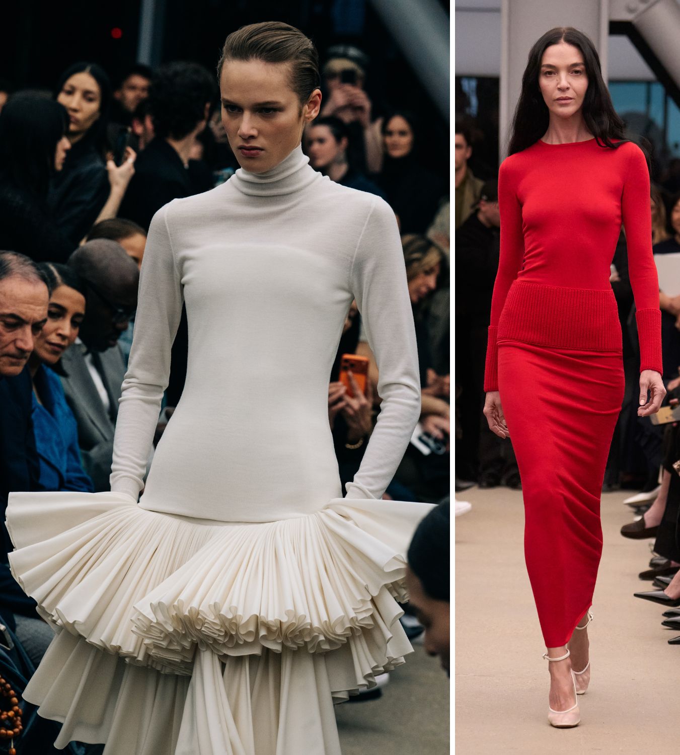 models on the catwalk for the alaia aw26 show during paris fashion week