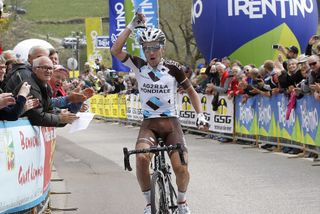 Domenico Pozzovivo wins stage three of the 2015 Giro di Trentino