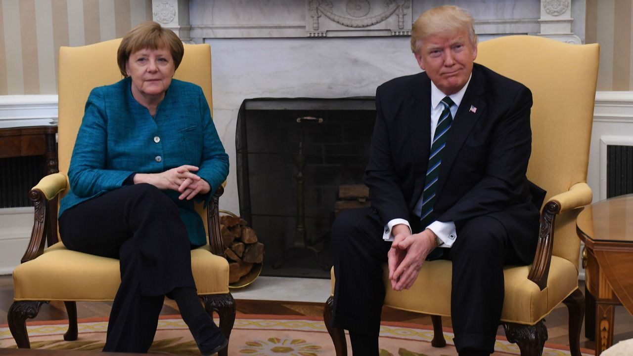 Merkel meets Trump, Oval Office