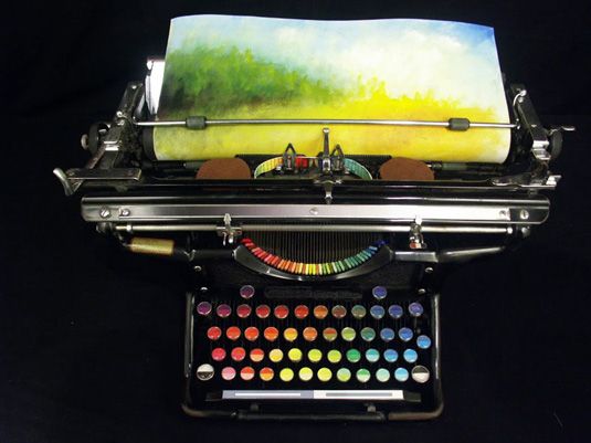 Chromatic typewriter types abstract artwork | Creative Bloq