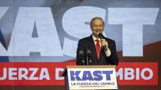 Far-right Chilean presidential candidate Jose Antonio Kast celebrates advancement to runoff