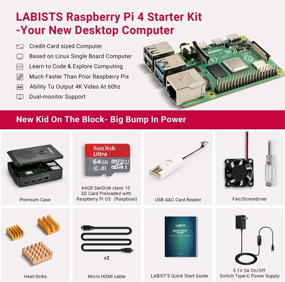 Fully loaded raspberry pi 4 4gb starter kit now 86 tom s hardware