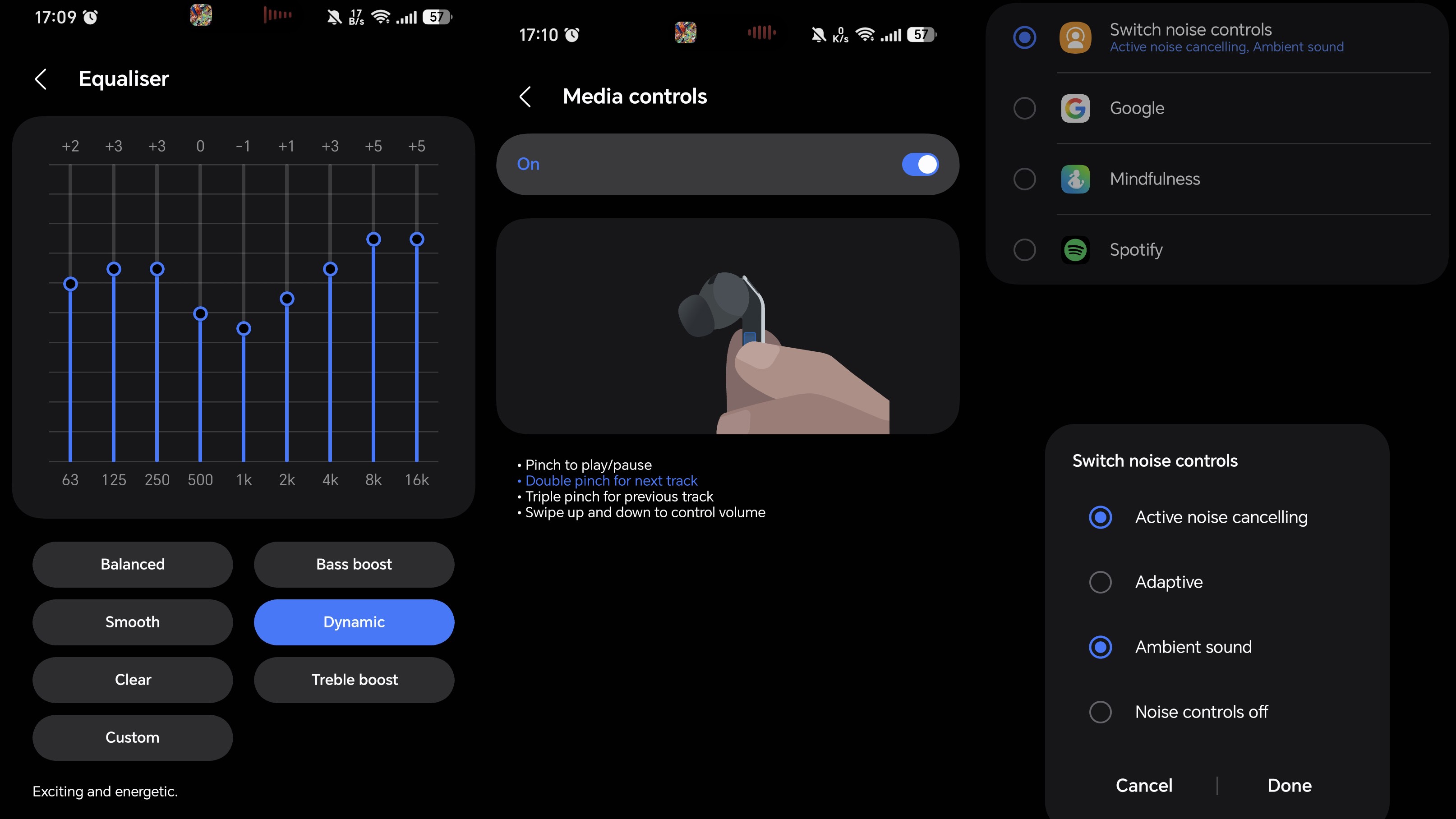 Samsung Galaxy Buds 4 Pro controls in Galaxy Wearable app on Android
