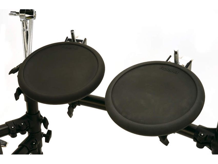 The compact PD-8 tom pads feel nice, and their smallish diameter helps with accuracy, even if you might like them to be bigger