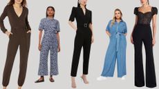 Amazon, Whistles, Karen Millen, Yours, Nadine Merabi jumpsuits on models 