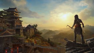 Looking over the countryside in Assassin's Creed Shadows