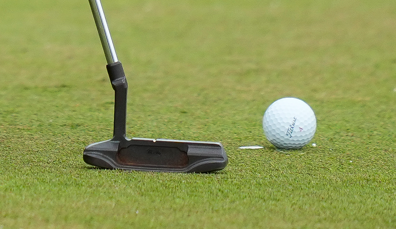 A close up of the putter used by Jordan Spieth