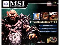 Our GTX 260 sample is the OC model from MSI.