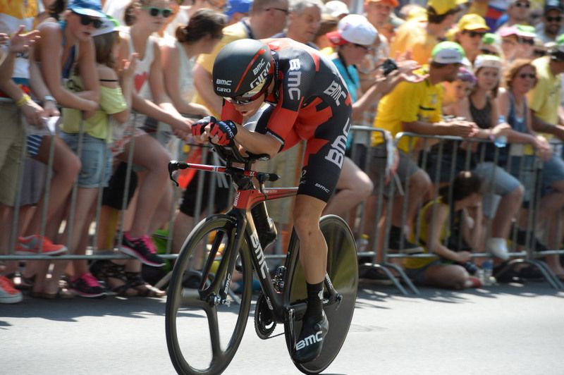 Rohan Dennis (BMC) riding to victory