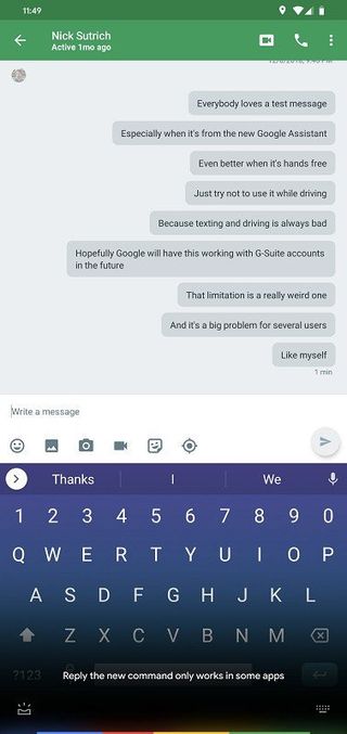 Replying with the new Google Assistant