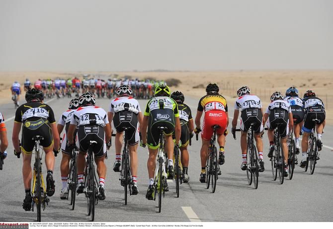Belgian champion Philippe Gilbert in the wrong end of the echelonds