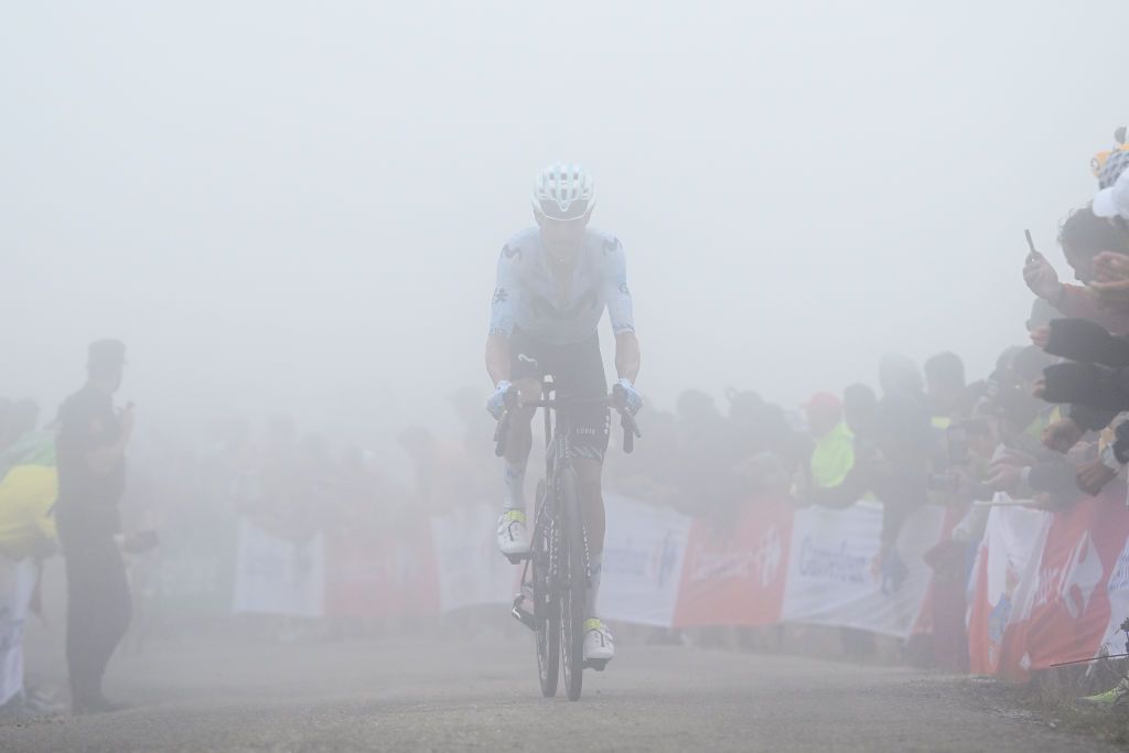 Enric Mas (Movistar) on the attack on stage 15 of the Vuelta a España