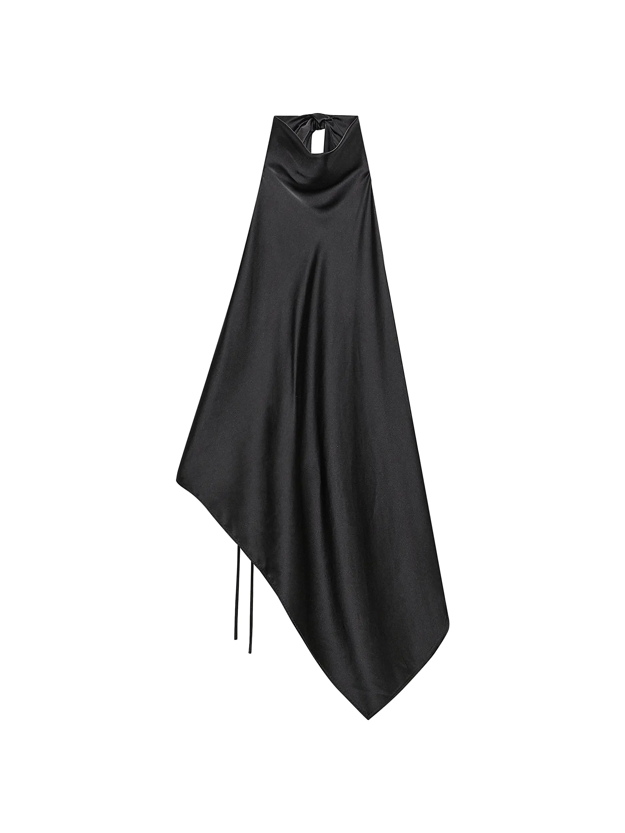 Silk Charmeuse Tie Scarf Top