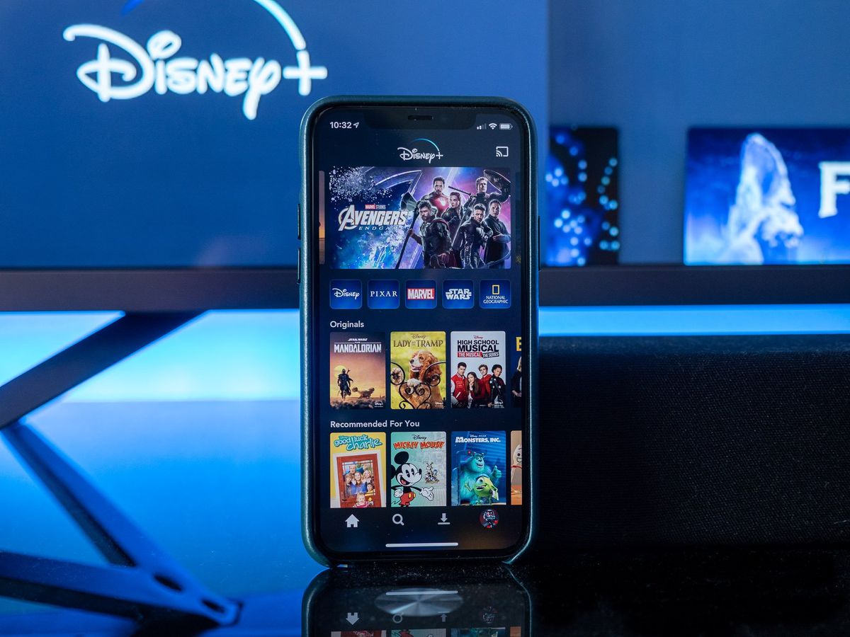 Disney+ on an iPhone