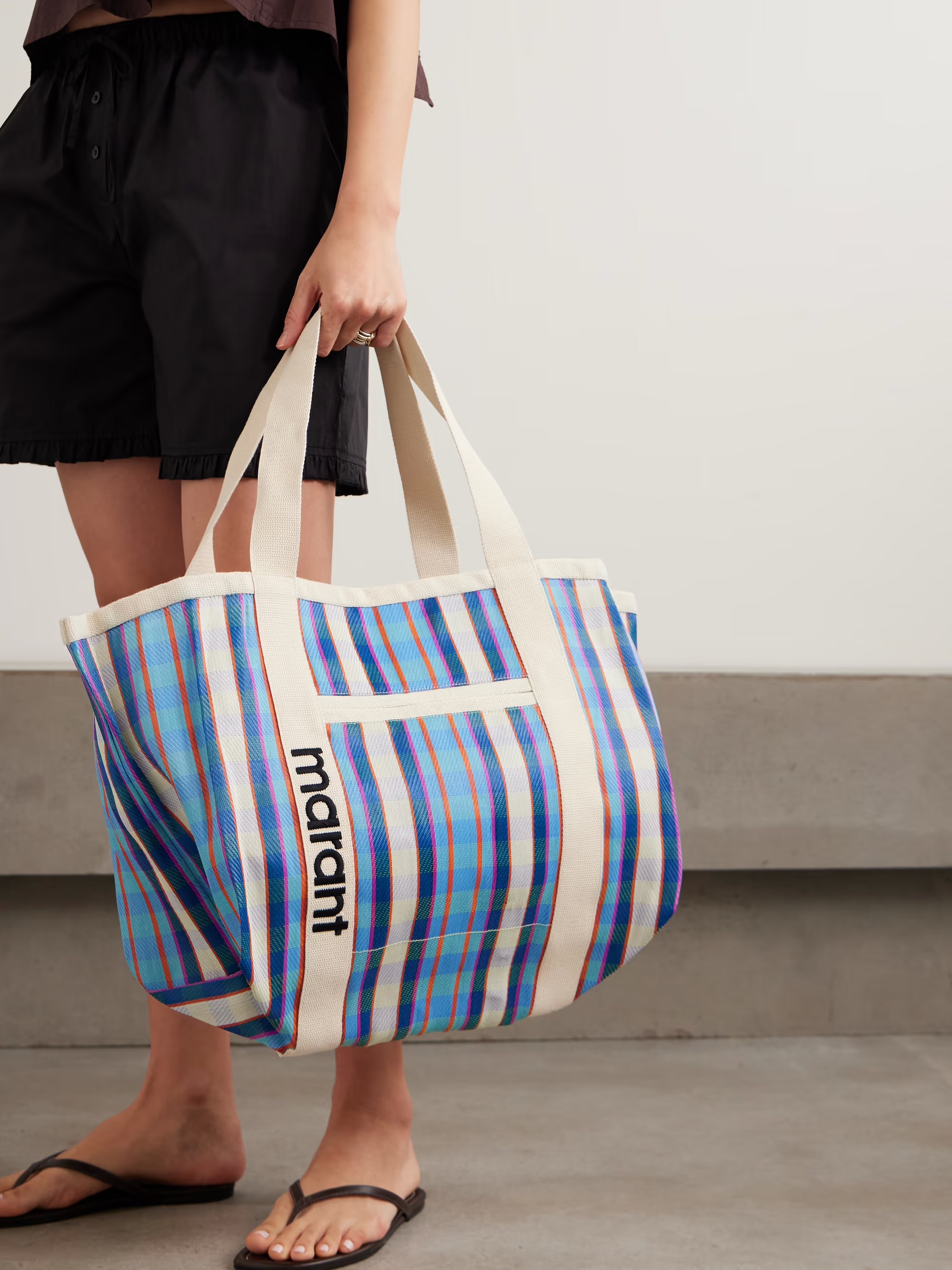 Marant &amp;Eacute;toile, Darwen Striped Canvas-Trimmed Nylon Tote