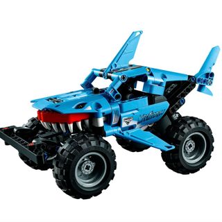 Blue toy LEGO car