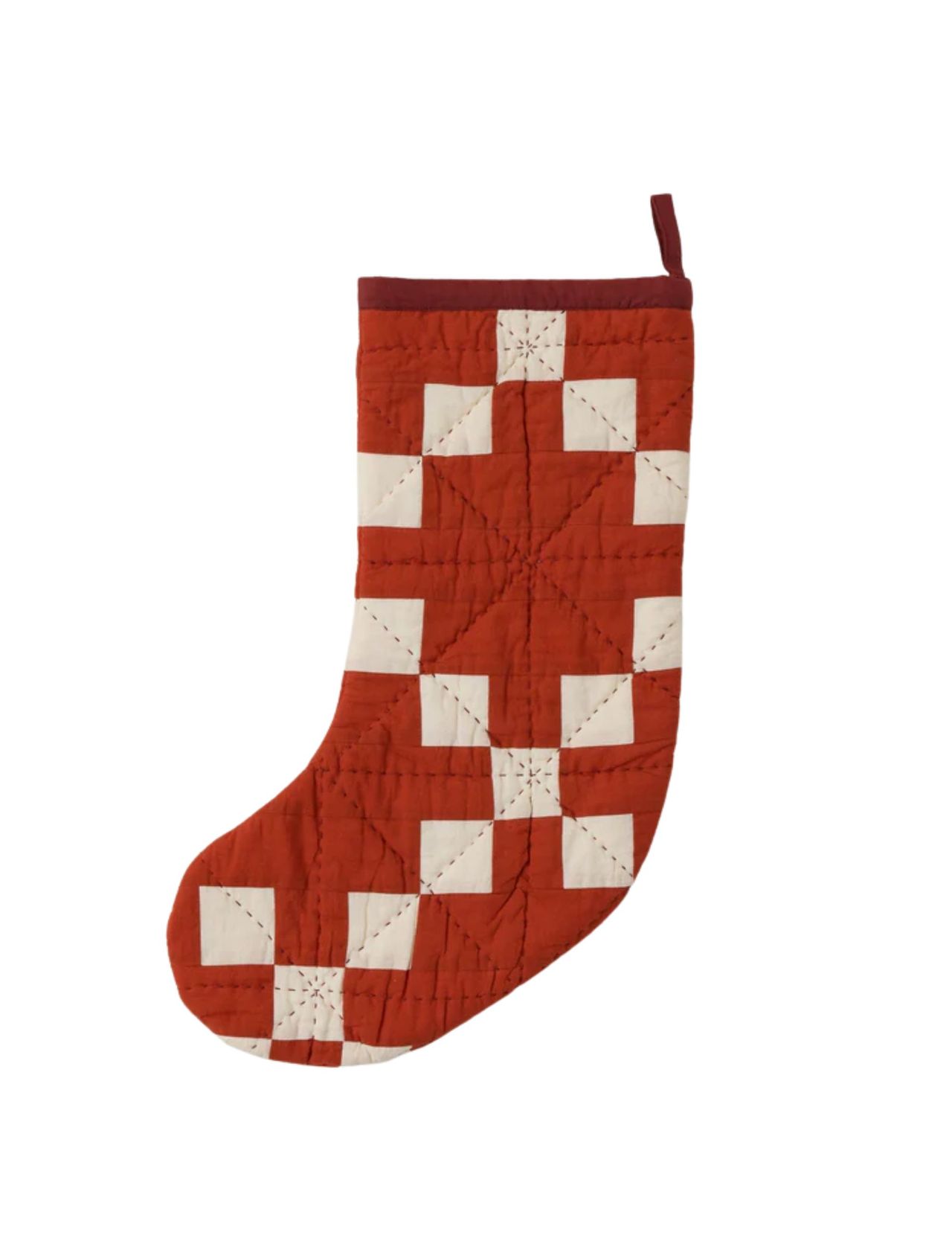 Red Patchwork Christmas Stocking