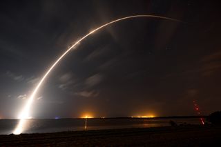 A SpaceX Falcon 9 rocket lifts off with 23 Starlink satellites from Cape Canaveral Space Force Station in Florida on Wednesday, Nov. 22, 2023.