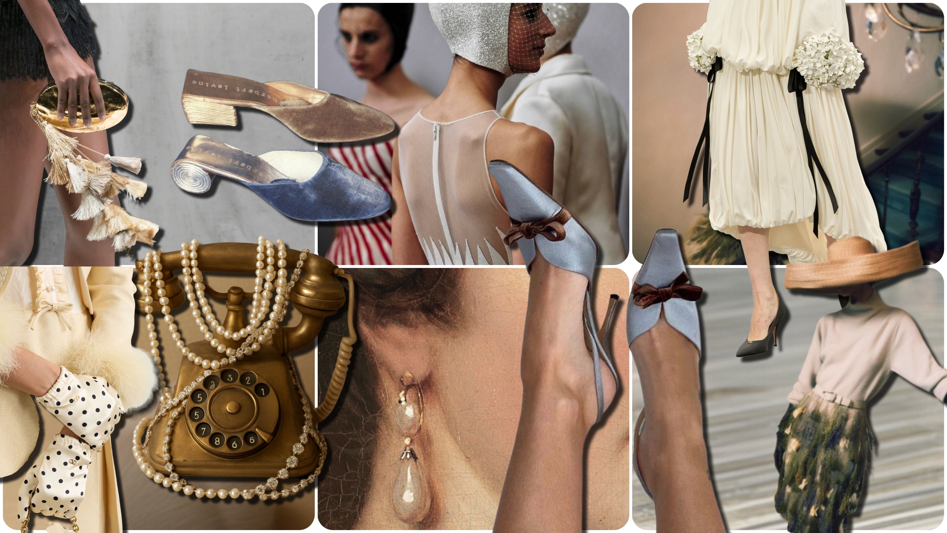 Vintage heirlooms like clutches, gloves, jewelry, and other accessories.