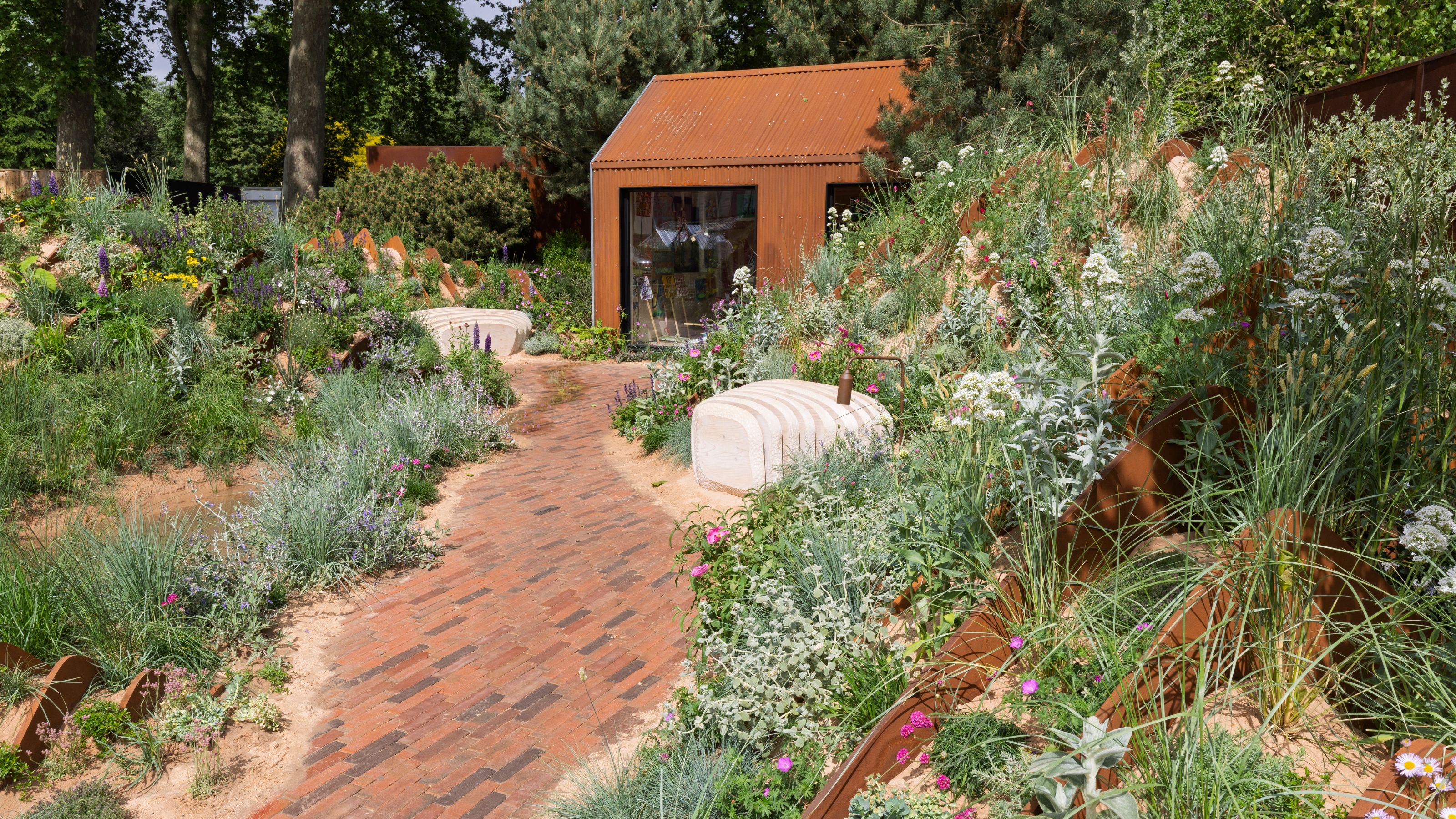 The Hospitalfield Arts Garden. Designed by Nigel Dunnett. Show Garden. RHS Chelsea Flower Show 2025. Site no. 325