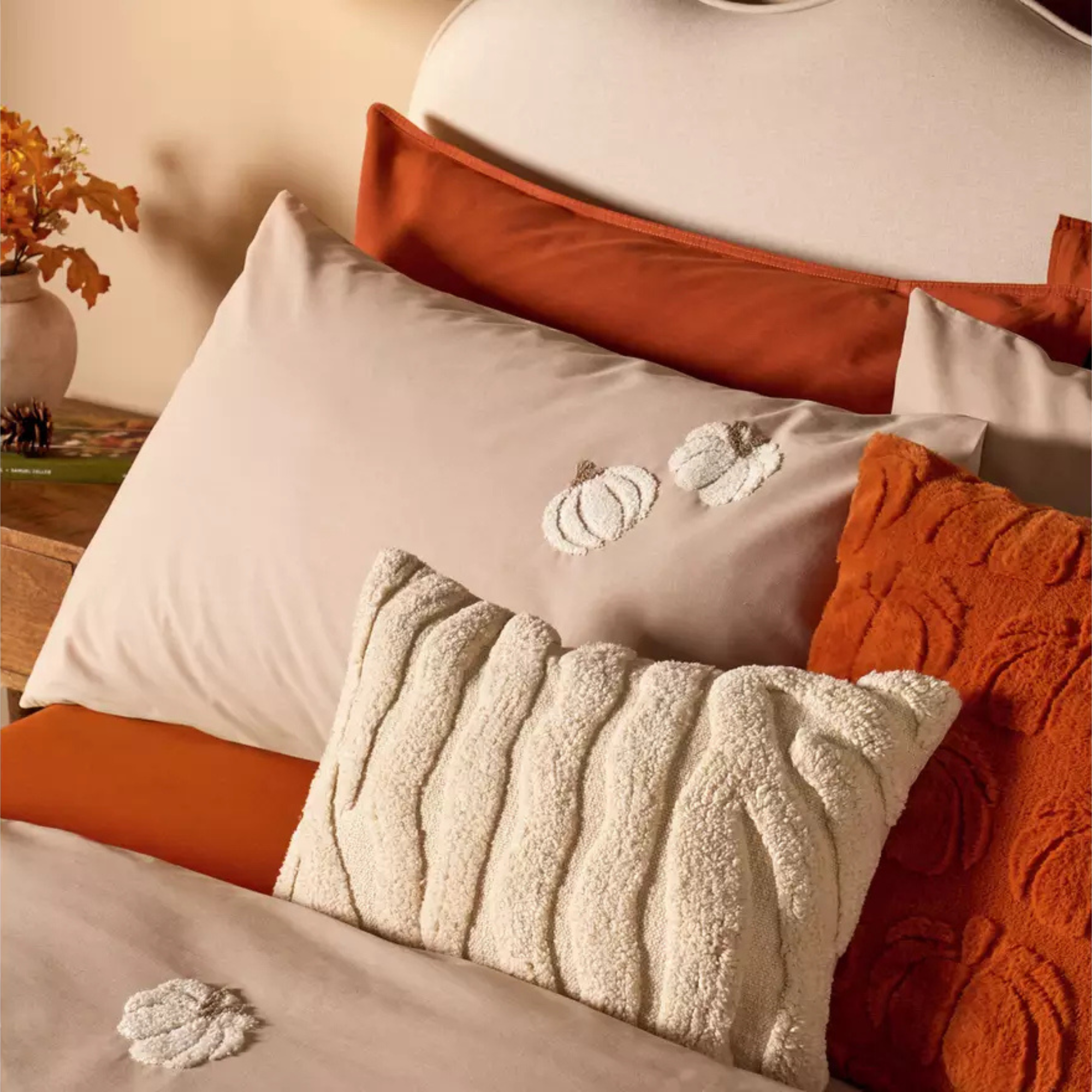 Argos Home Pumpkin Tufted Natural Bedding Set