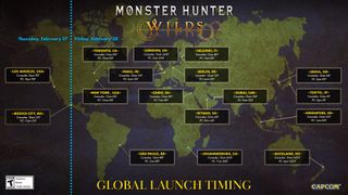 The release times for Monster Hunter Wilds