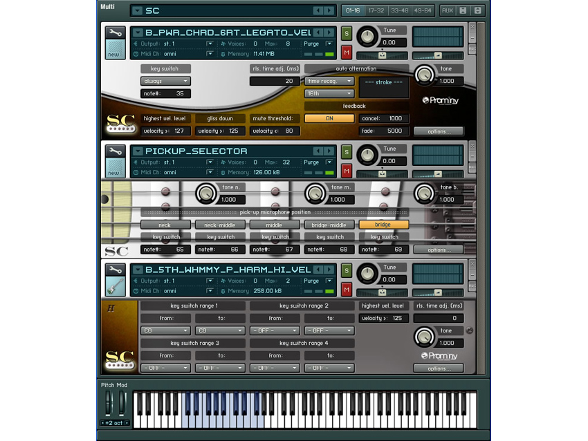 Kontakt 2 Player provides the sampling engine.