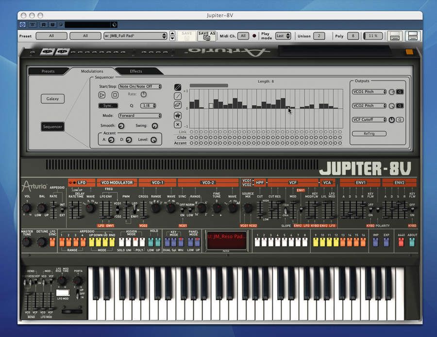The JP-8V has a step sequencer.
