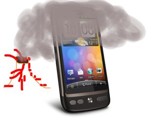 (Talented) artist's impression of what's happening with 3's HTC Desire