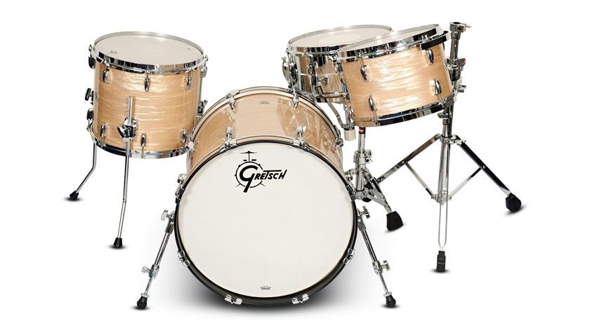 The new Brooklyn kit revisits the round badge and double flanged hoops of some of the classic drums produced in the Brooklyn factory