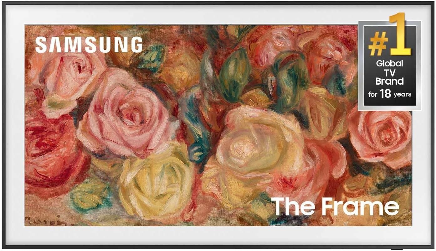 Samsung, 65-Inch Class QLED 4K LS03D The Frame Series Quantum HDR Smart TV w/Dolby Atmos, Art Mode, Anti-Reflection, Customizable Frame, Slim Fit Wall Mount with Alexa Built-in