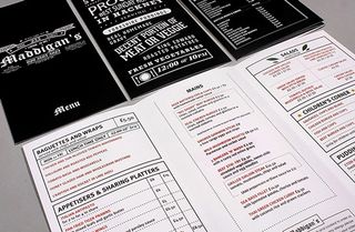 Graphic designer Aaron Kitney combined modern and gothic typefaces in this menu design