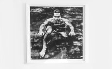 Photo of man partially underwater