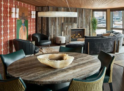 Cowboy cool living room by Rumor Designs