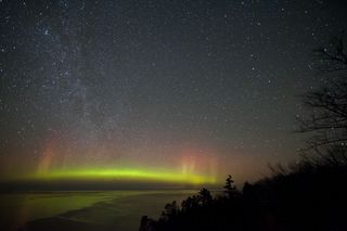 Aurora over Upper Peninsula, Michigan