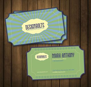 Free business card templates: retro