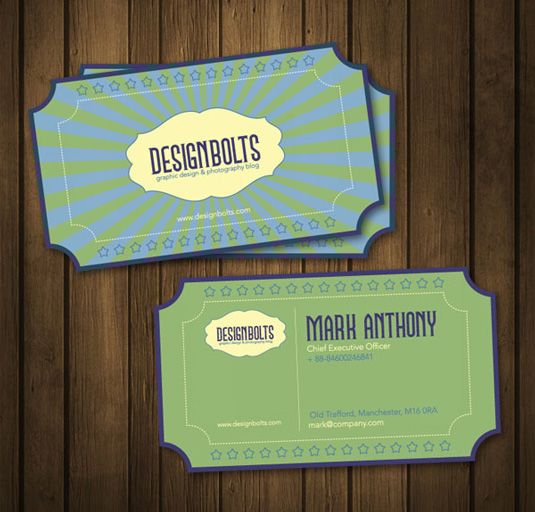 Free business card templates: retro