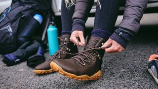 Vivobarefoot Tracker Forest ESC boots in use