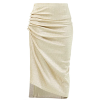 Button-ruched Lurex midi skirt, £173, Paco Rabanne