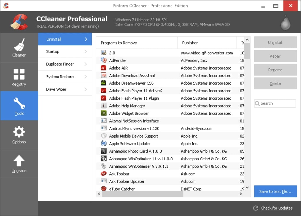 piriform ccleaner download