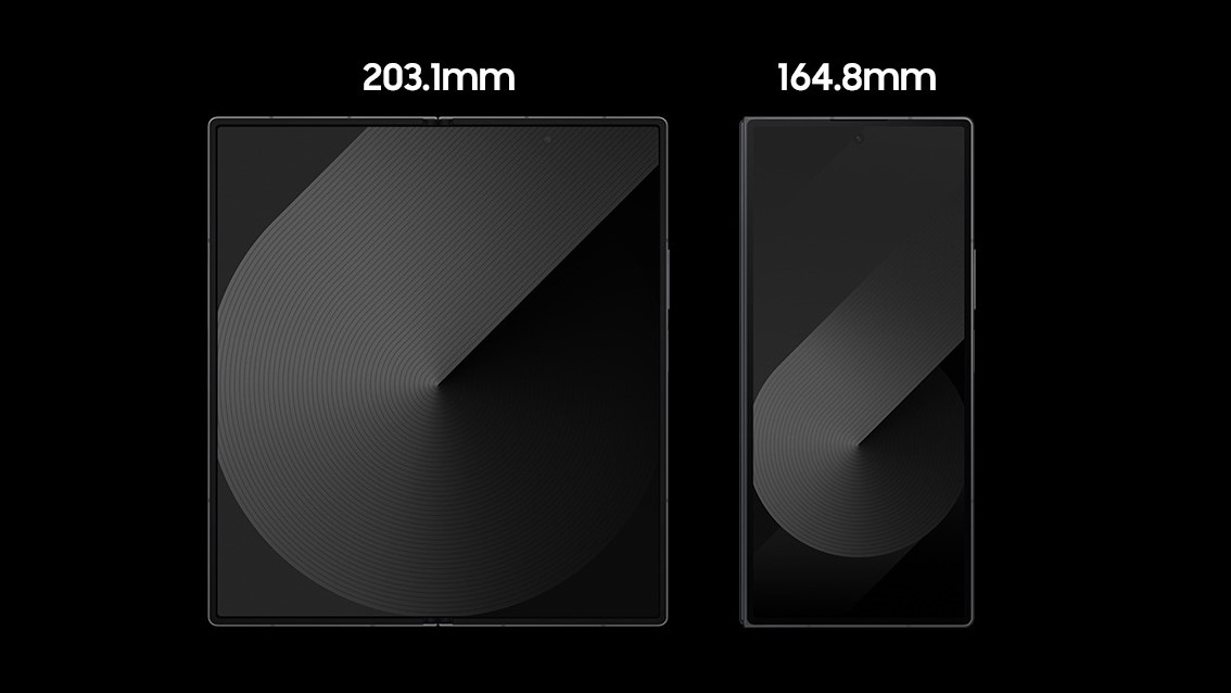 Samsung Galaxy Z Fold Special Edition Screen dimensions when folded and unfolded