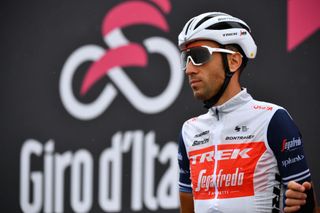 ROCCARASO ITALY OCTOBER 11 Start Vincenzo Nibali of Italy and Team Trek Segafredo during the 103rd Giro dItalia 2020 Stage 9 a 207km stage from San Salvo to Roccaraso Aremogna 1658m girodiitalia Giro on October 11 2020 in Roccaraso Italy Photo by Stuart FranklinGetty Images