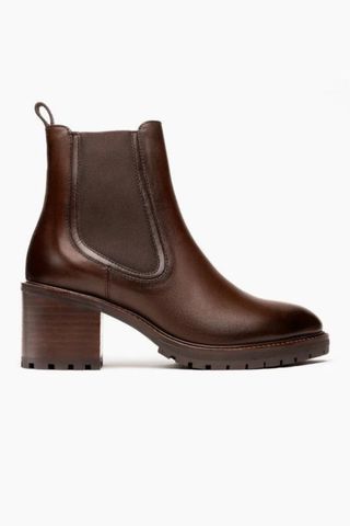 brown heeled chelsea boots