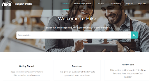 Hike POS user support portal