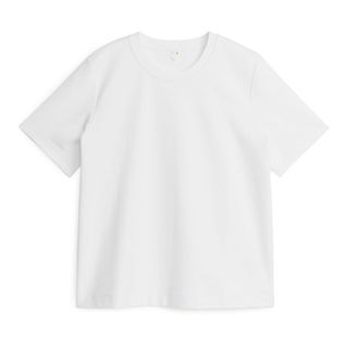 Arket White heavy tshirt for over 50 capsule wardrobe