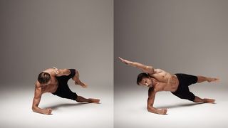 Gilles Souteyrand demonstrates the side plank crunch