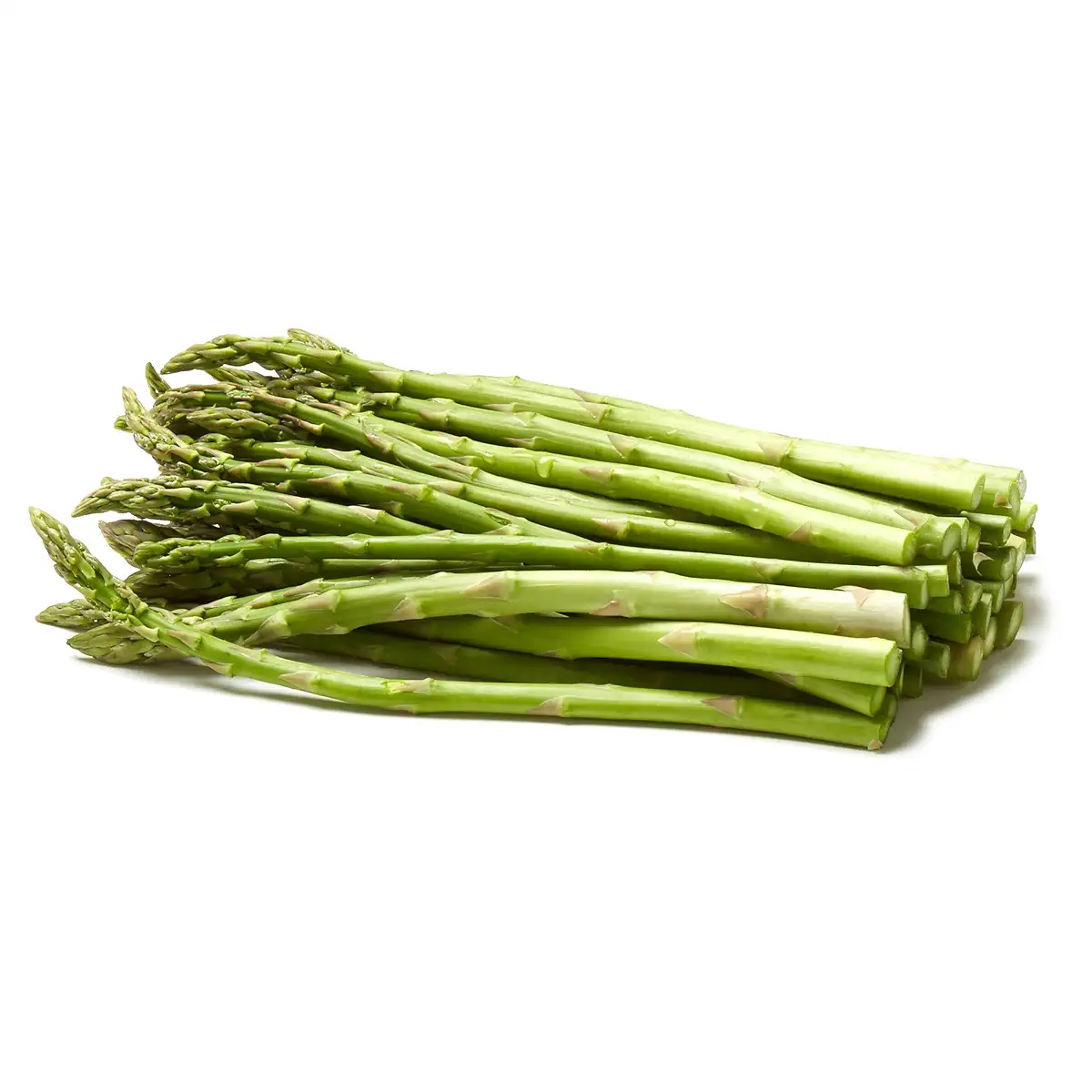 Bunch of asparagus on a white background