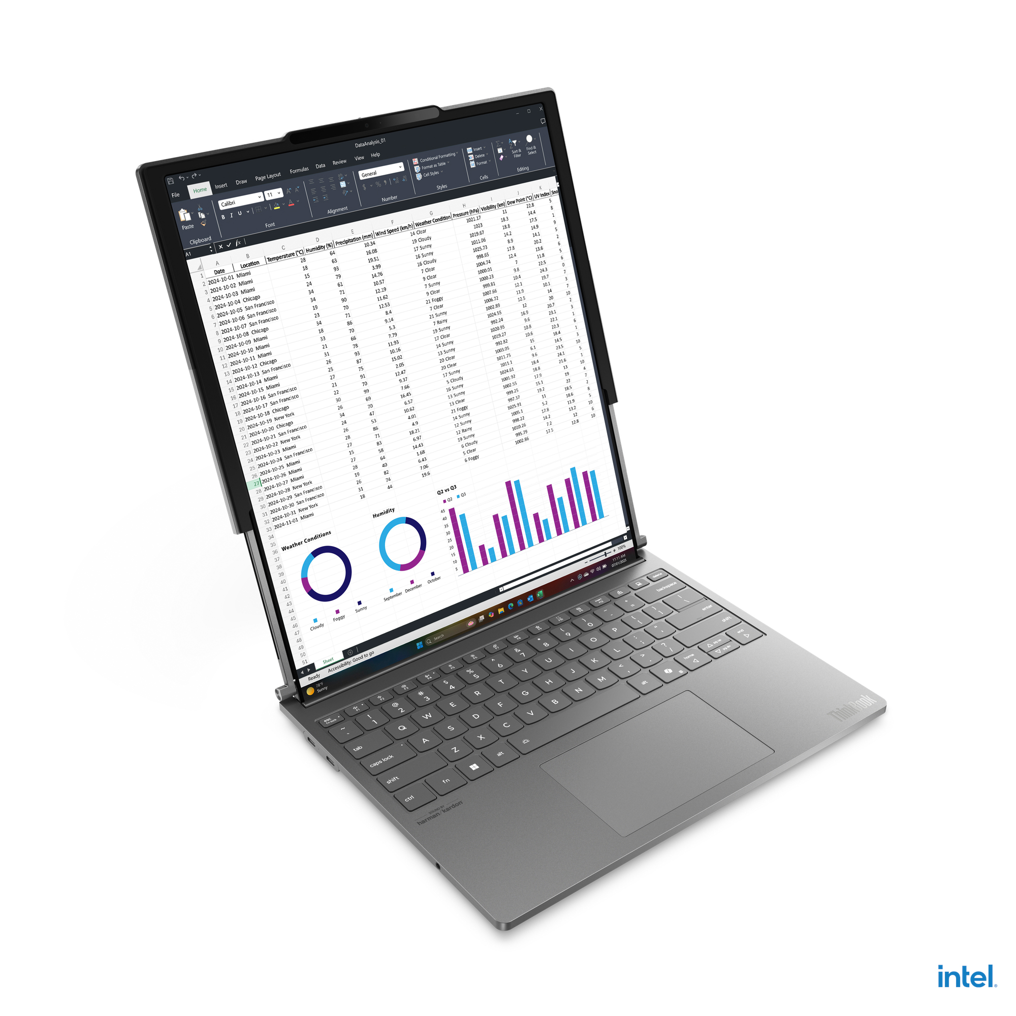 The Lenovo ThinkBook Plus Gen 6 Rollable laptop floating on a white background