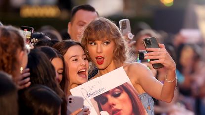 Taylor Swift meets fans at The Grove in Los Angeles, California