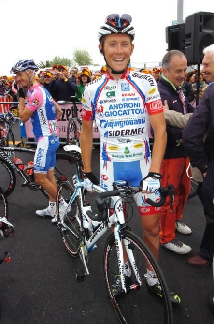 All smiles at the start for Androni Giocattoli's Australian rider, Cameron Wurf